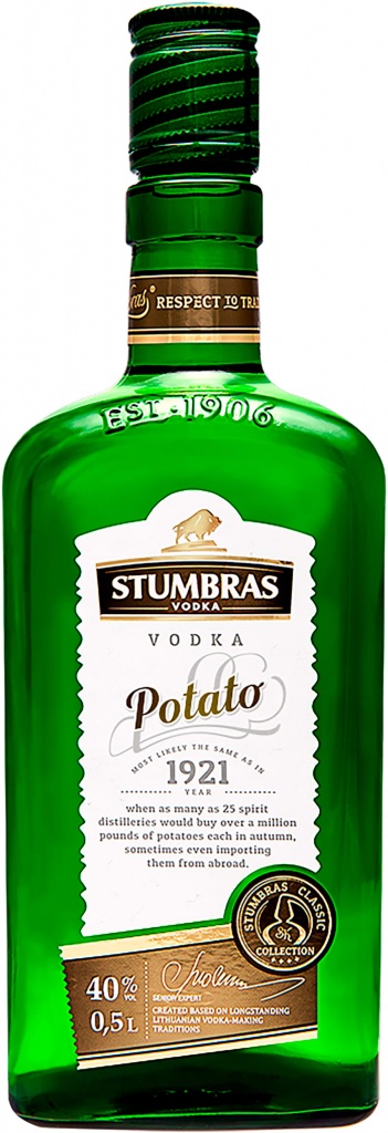 Водка Stumbras Vodka Potato 1921 40% 0.5L